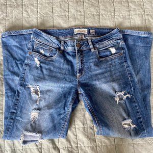 Garage Medium-Wash Distressed Boyfriend Jeans